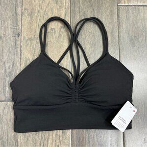 Lululemon NWT Nulu Strappy V-Neck Yoga Bra Black NWT